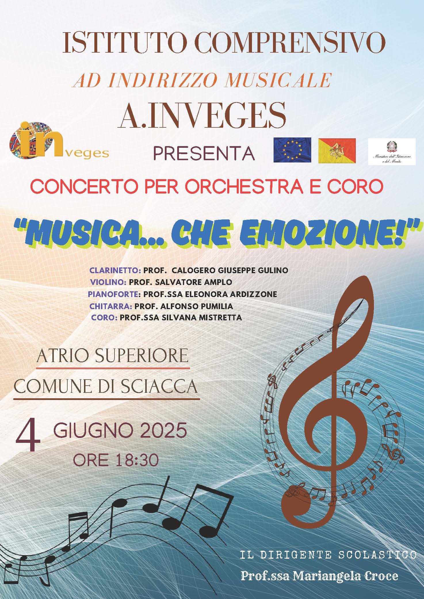 SCIACCA, CONCERTO “MUSICA… CHE EMOZIONE!” – UN VIAGGIO TRA LE NOTE E SENTIMENTI